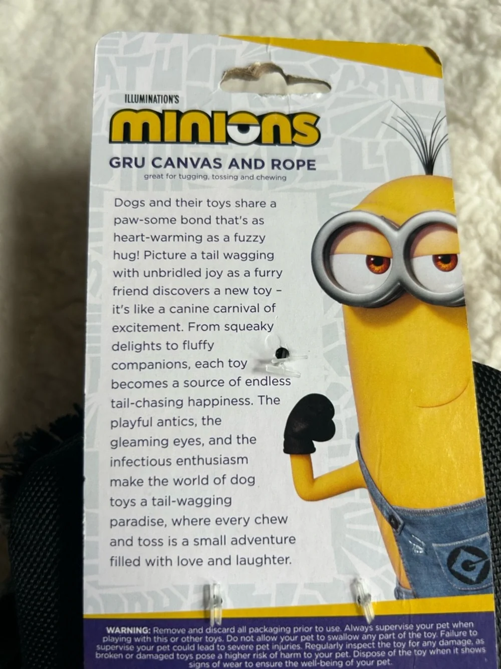 Minions Gru with Rope Dog Tug Toy